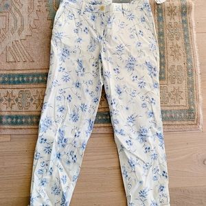 Chinoiserie printed chino pants